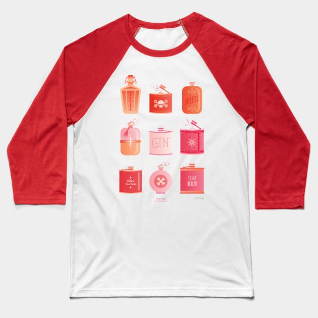 flasks pink Baseball T-Shirt by CatCoq